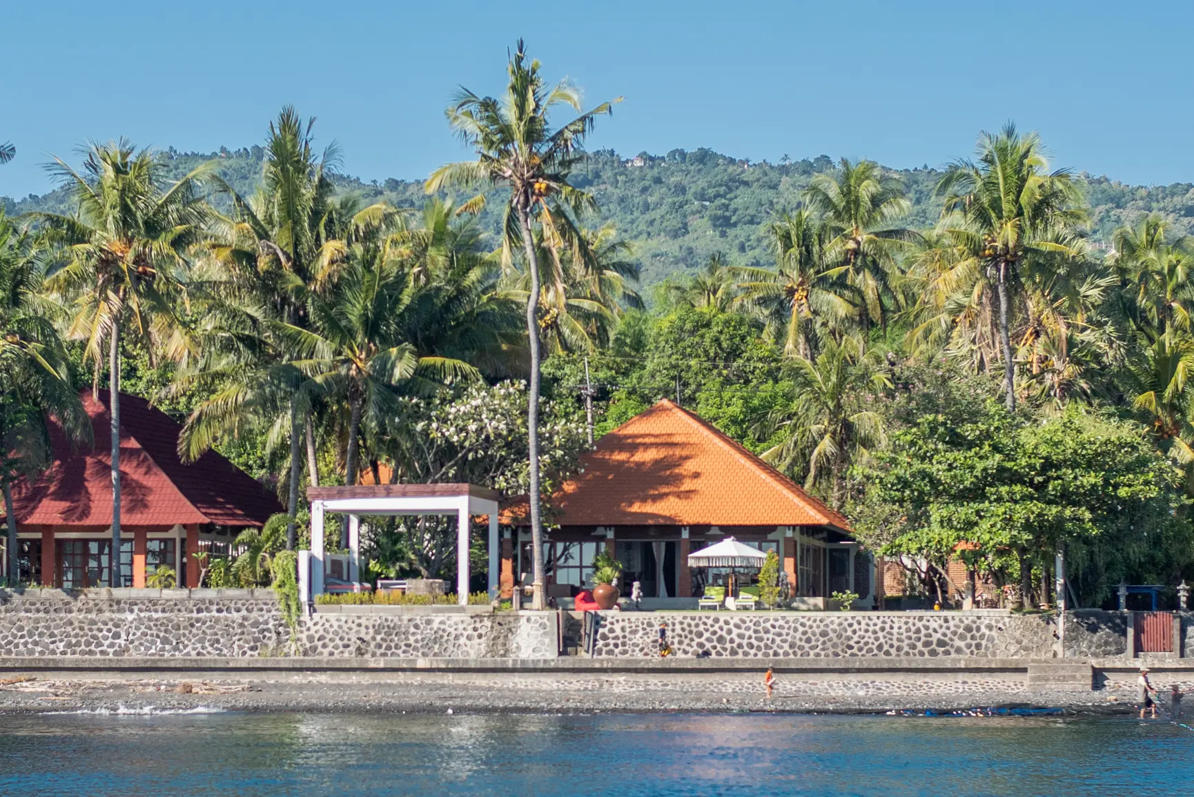 The black-sand coast of North Bali